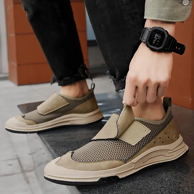 袋鼠头 牛皮 防滑耐磨透气 低帮 生活休闲鞋 男女同款