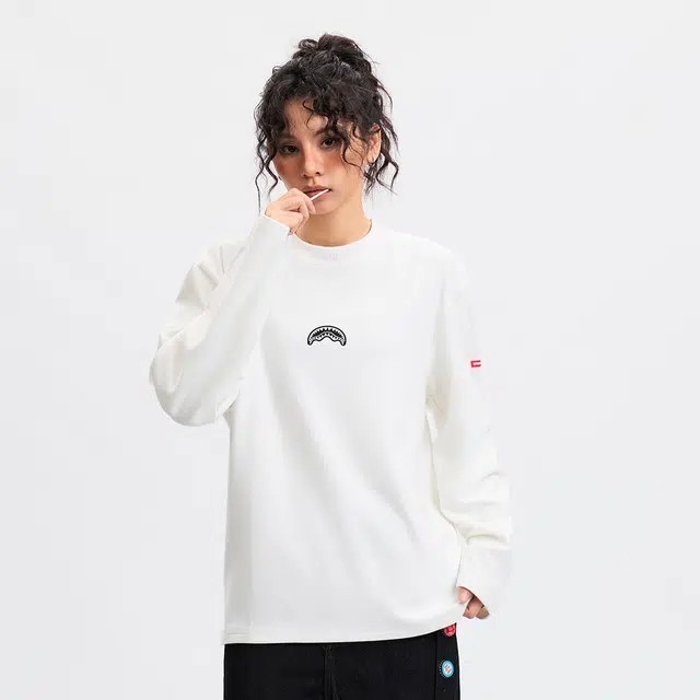SPRAYGROUND Shark Logo Long Sleeve Tee