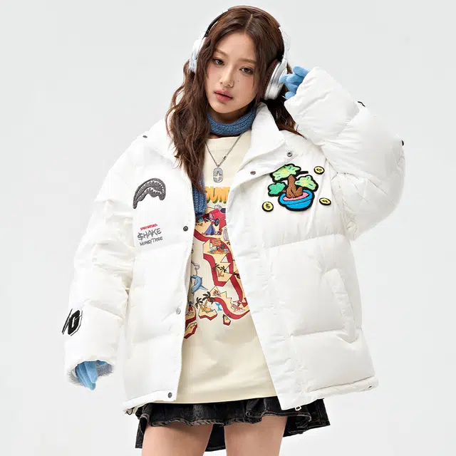 SPRAYGROUND x Money Tree Shark Mouth Down Jacket