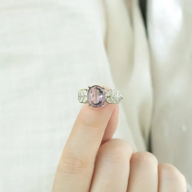 小银匠 个性百搭小众设计时尚好运天然 紫水晶 戒指 女款