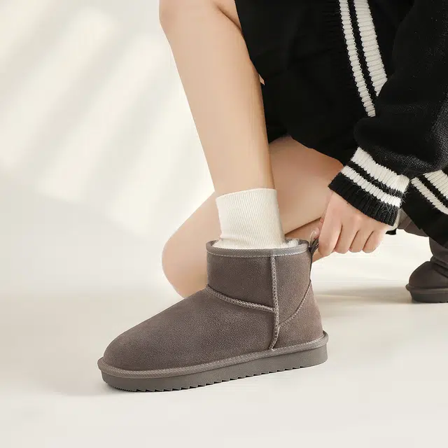 ZHR Snow Boots Waterproof Thick Sole