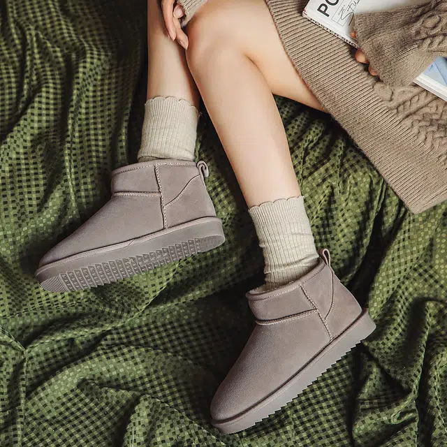 ZHR Snow Boots Waterproof Thick Sole