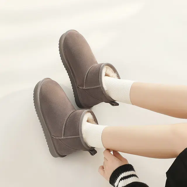 ZHR Snow Boots Waterproof Thick Sole