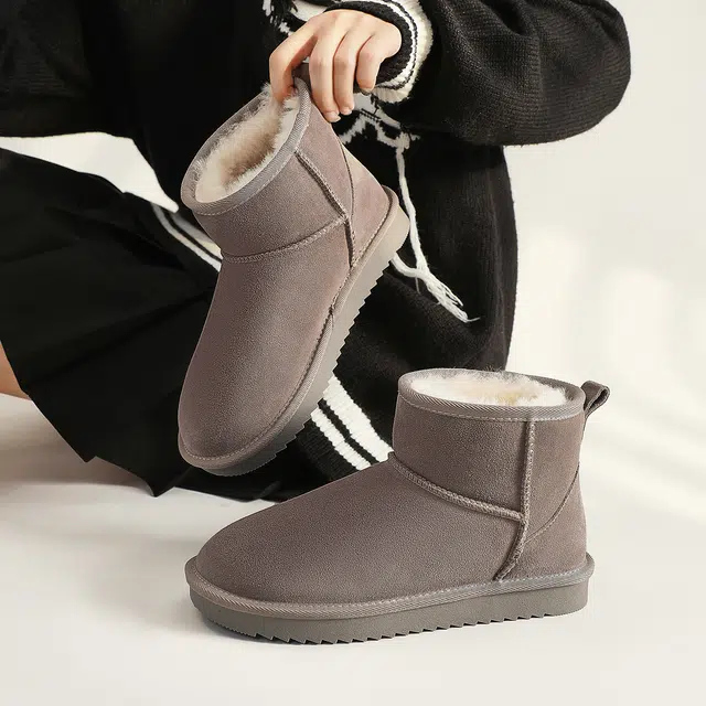 ZHR Snow Boots Waterproof Thick Sole