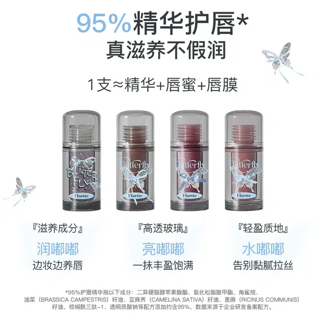 花洛莉亚 双生蝴蝶系列 彩妆小礼盒 镜面滋润
