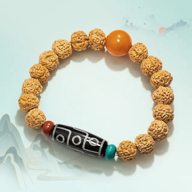 远山乔 新中式国潮设计 创意小众 轻奢高级感 金刚菩提 手串 男女同款情侣款