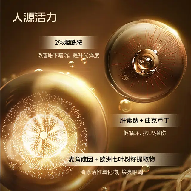 人源活力 鎏金抗皱乳霜抗皱眼膜 紧致保湿