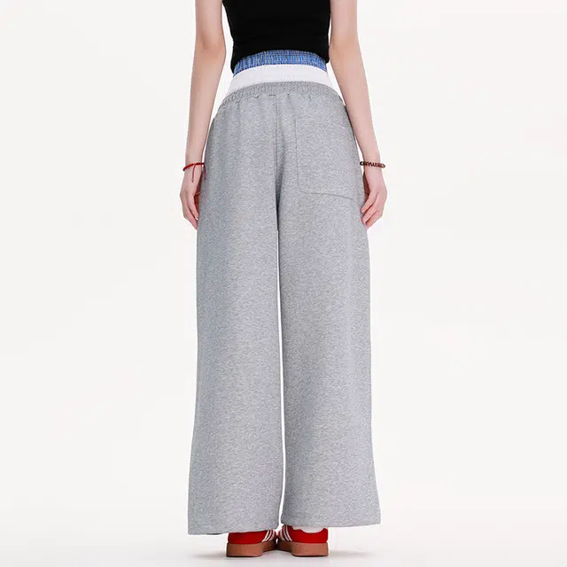 POWXV Retro Layered Waist Tie Sweatpants