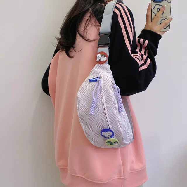 捷朗仕 多巴胺月牙包休闲百搭通勤 尼龙 斜挎包 男女同款情侣款 多色