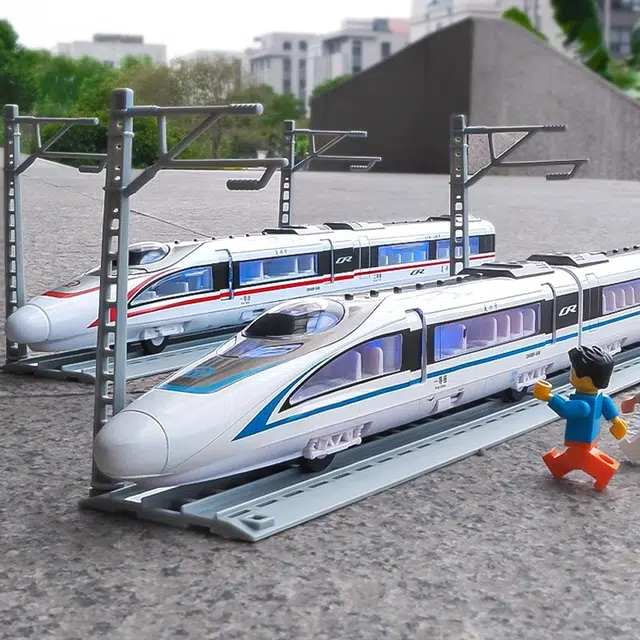 卡威 高铁火车 复兴号轨道和谐号 动车地铁 合金轻轨列车 成品模型
