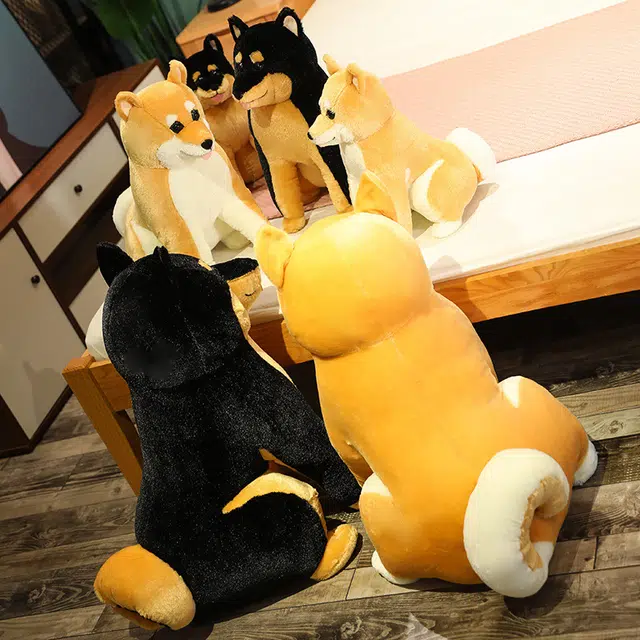 卡威 仿真坐姿柴犬狗狗 玩偶 创意车载毛绒公仔抱枕玩具陪伴玩具