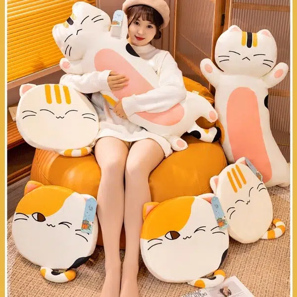 卡威 故宫御猫抱枕 长条枕 玩偶 毛绒公仔