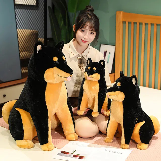 卡威 仿真坐姿柴犬狗狗 玩偶 创意车载毛绒公仔抱枕玩具陪伴玩具