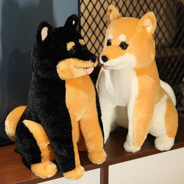 卡威 仿真坐姿柴犬狗狗 玩偶 创意车载毛绒公仔抱枕玩具陪伴玩具