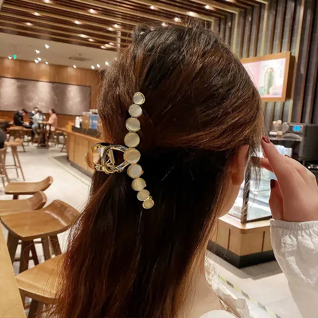 建禄 高级感简约小清新小众设计优雅气质通勤百搭 合金 发夹 女款