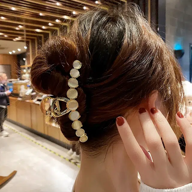 建禄 高级感简约小清新小众设计优雅气质通勤百搭 合金 发夹 女款