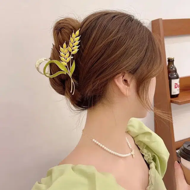 建禄 花韵饰集麦穗蝴蝶抓夹发饰鲨鱼日常轻奢通勤简约百搭精致高级感优雅气质#好运 合金 发夹 女款
