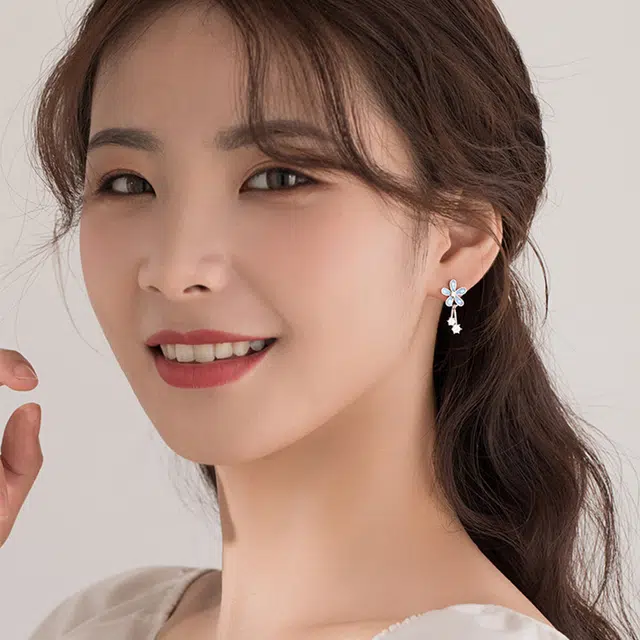 建禄 优雅甜美时尚 合金 耳环 女款
