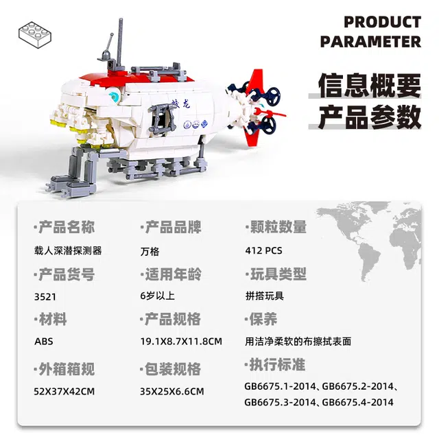 412pcs KQKD-WG-3521