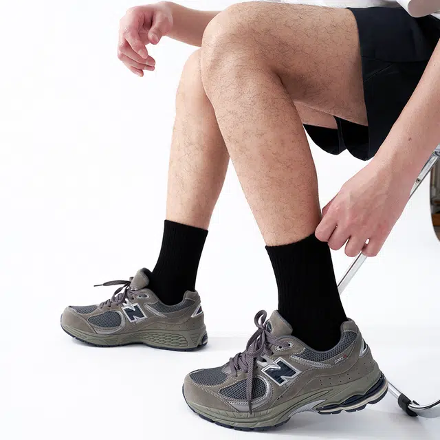 缎魅 松紧纯色休闲保暖防臭耐磨中筒袜 男女同款 组合装