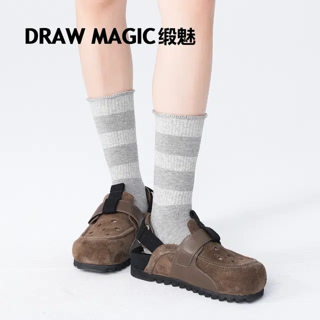 缎魅 美拉德设计款网红中筒袜 女款