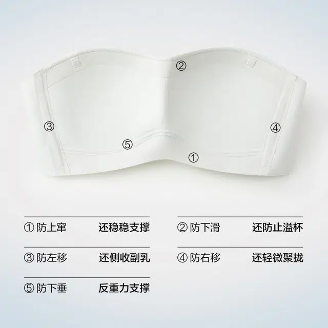 有棵树 蕾丝防滑小胸聚拢隐形舒适透气文胸 女款 礼盒装 云端花园