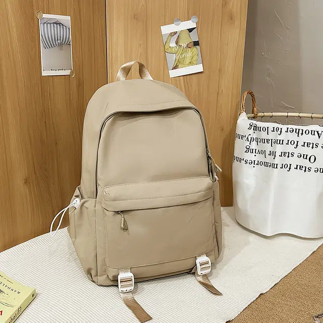 雅鹿 日韩系纯色简约书包大容量百搭实用运动户外电脑背包 尼龙 双肩包 常规 男女同款情侣款 多色