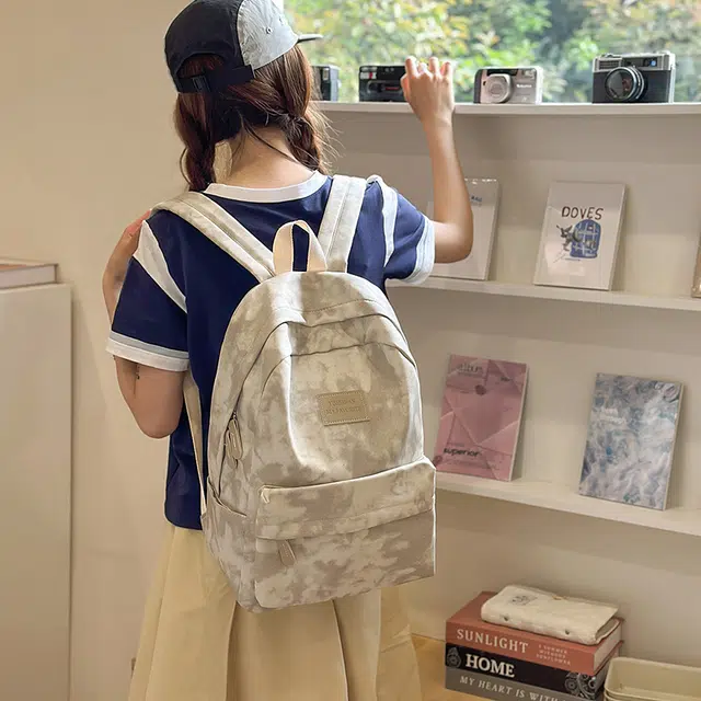 雅鹿 韩系简约高级感小众百搭 尼龙 双肩包 男女同款情侣款 多色