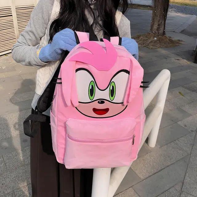 雅鹿 时尚小众创意百搭 毛绒 双肩包 女款 粉色