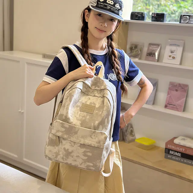 雅鹿 韩系简约高级感小众百搭 尼龙 双肩包 男女同款情侣款 多色