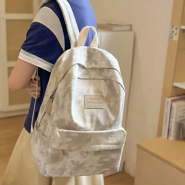 雅鹿 韩系简约高级感小众百搭 尼龙 双肩包 男女同款情侣款 多色