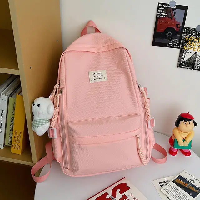 雅鹿 高颜值上课简约休闲大容量学院风轻便百搭小清新旅游 尼龙 书包双肩包 男女同款情侣款 多色