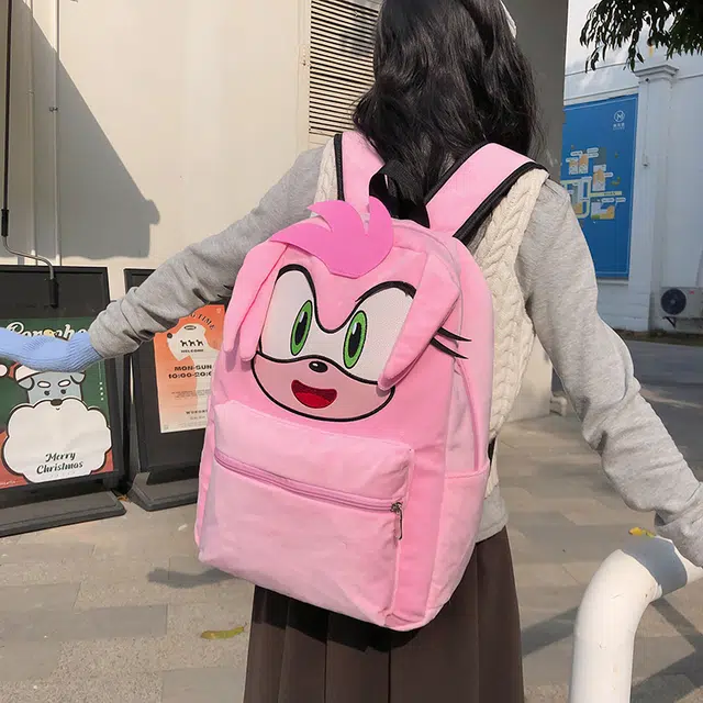 雅鹿 时尚小众创意百搭 毛绒 双肩包 女款 粉色
