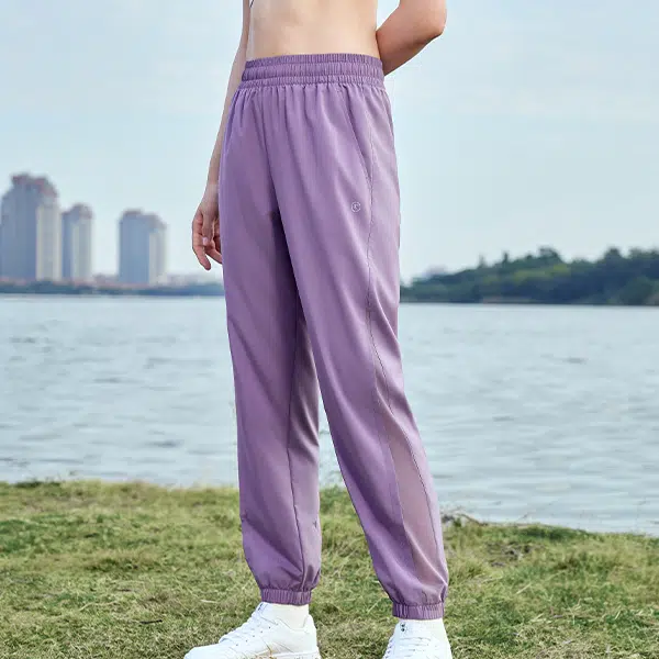 乔丹 防晒透气纯色宽松休闲裤 女款 蔷薇紫