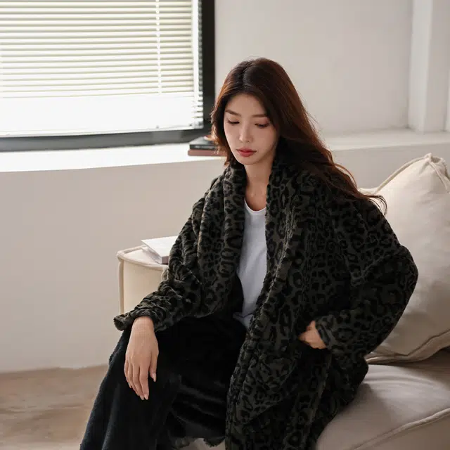 美腾 睡衣女冬季加厚加绒秋冬款珊瑚绒家居服法兰绒睡袍长裤保暖套装毛绒 家居套装 女款 橄榄色