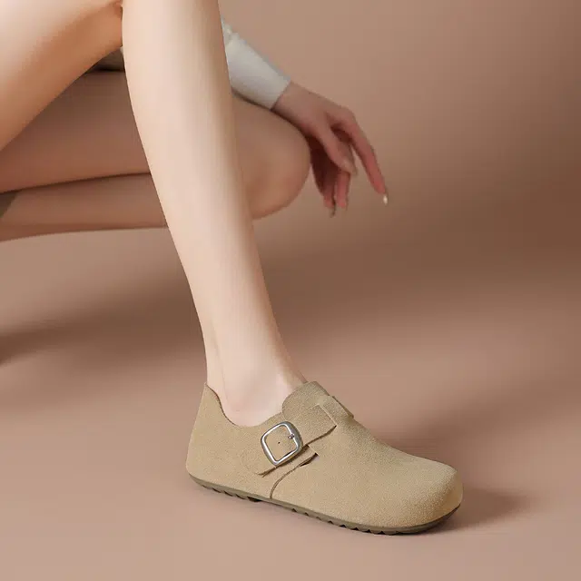 波尔谛奇 牛剖层革 简约舒适百搭 休闲单鞋 女款