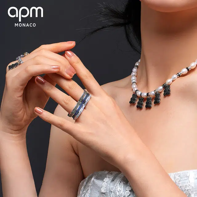 apm Monaco Double Finger Ring 925 Silver
