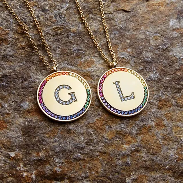 apm Monaco Rainbow Letter Necklace