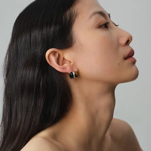 素觉 小众设计高级感独特新中式耳坠 虎眼石 玉石耳环 女款