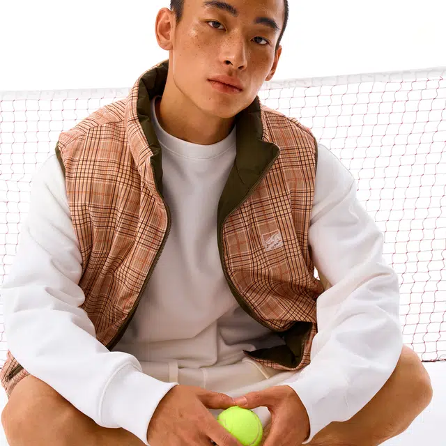 华人青年 徽章双面穿刺绣宽松马甲 男女同款