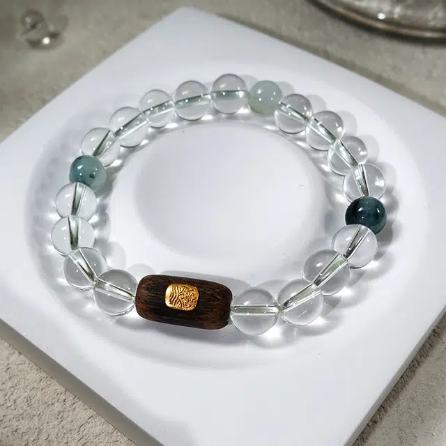 乃瑭 扎基拉姆好运鸿运当头上上签红运当头通勤百搭天然 白水晶 手串 男女同款情侣款