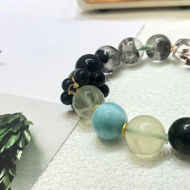 乃瑭 星穹宝匣·绿曜守护 寓意好物紫定发财通勤百搭精致显白可爱设计感天然 绿幽灵 手串 男女同款情侣款