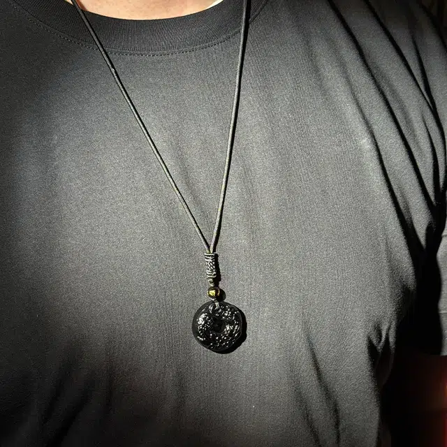 乃瑭 吞金兽聚财纳福国潮高品质平安扣民族风新中式#好运天然 玉髓 项链 男女同款情侣款