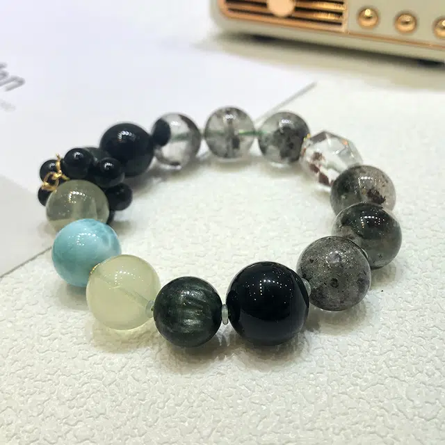 乃瑭 星穹宝匣·绿曜守护 寓意好物紫定发财通勤百搭精致显白可爱设计感天然 绿幽灵 手串 男女同款情侣款