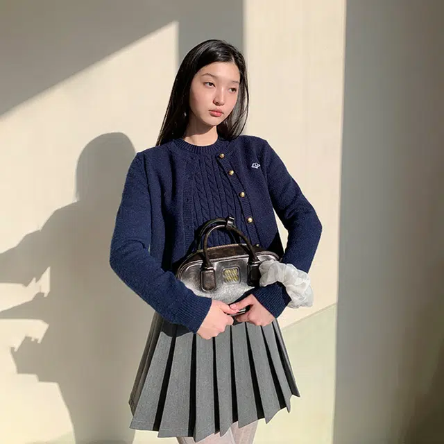周淼 坑条定织立体绞花短袖针织衫 女款