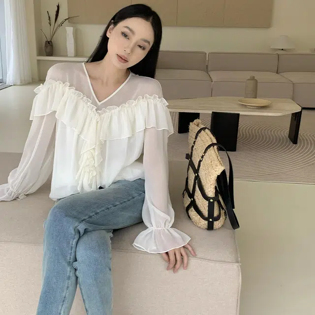 周淼 高腰水洗小脚九分牛仔裤 女款 微风蓝