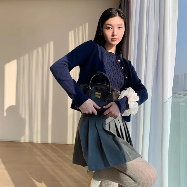 周淼 坑条定织立体绞花短袖针织衫 女款