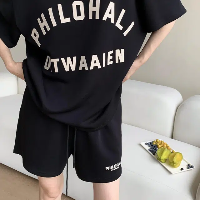 周淼 系带纯色高腰休闲短裤 女款