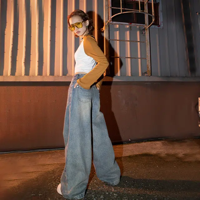 Apparition Wide Leg Jeans Retro Blue