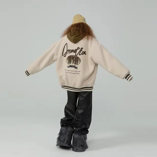 Apparition Baseball Jacket Vintage White